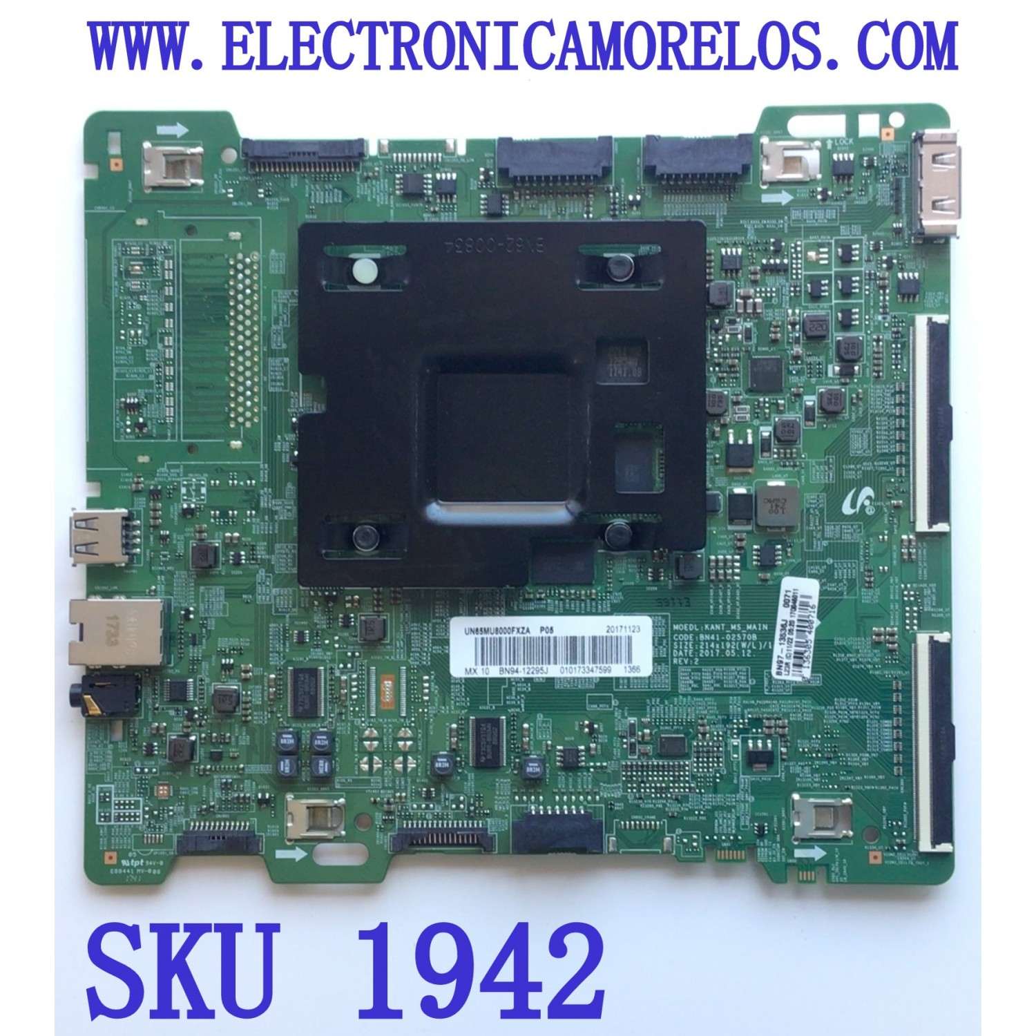 MAIN ORIGINAL PARA SMART TV SAMSUNG / NUMERO DE PARTE BN94-12295J / BN41-02570B / BN9412295J / BN97-13536J / PANEL CY-SM065FLAVAH / DISPLAY T650QVR07.3 / BN96-42074A / MODELO UN65MU8000FXZA / UN65MU8000FXZA AB05	